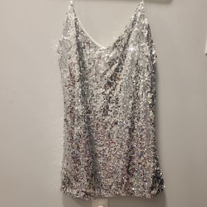 Sequin slip dress size S